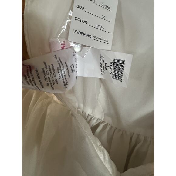 New flower girl dress David’s bridal girls formal 12 Tule Pearl Beautiful - Picture 6 of 11